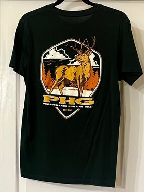 Columbia Performance Hunting Gear Short Sleeve Green CrewNeck Adult Cotton Tee